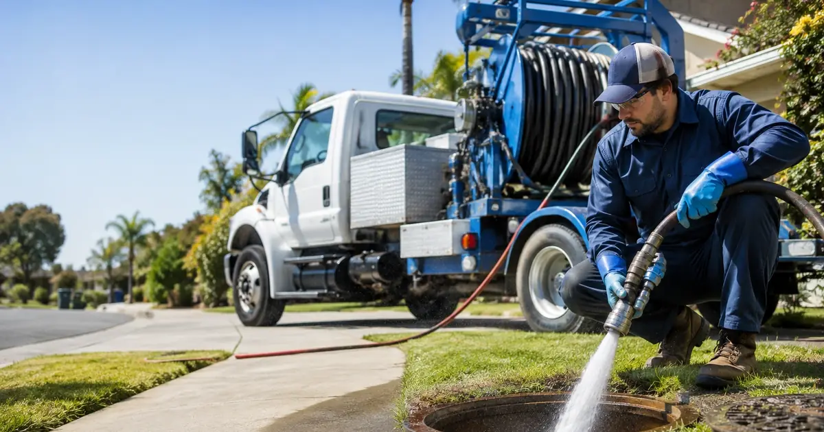 Hydro jet sewer cleaning Woody