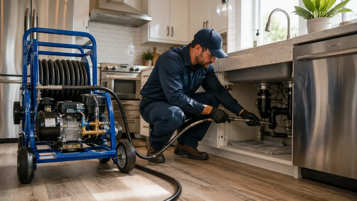 Kitchen Drain Hydro Jetting in Woody