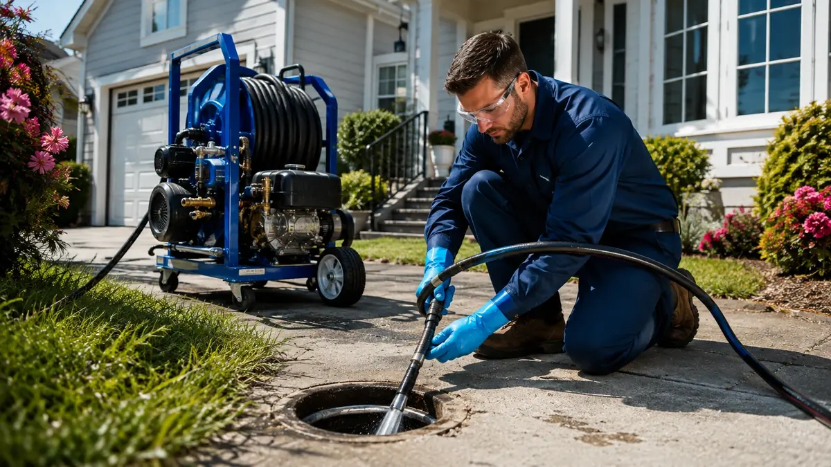 Residential Hydro Jet Drain Cleaning in Woody