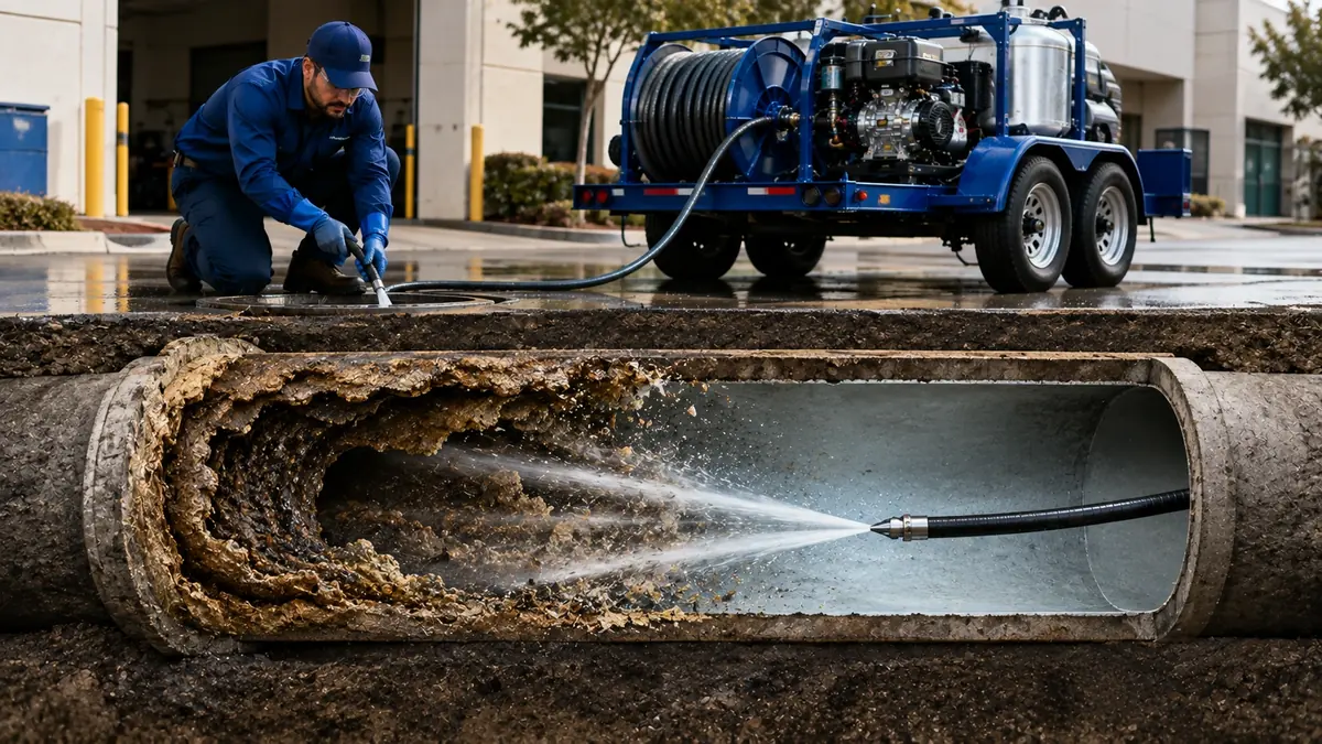 Sewer Pipe Descaling in Woody