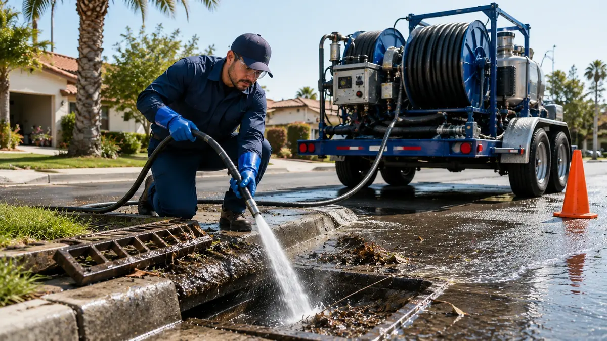 Storm Drain Hydro Jet Cleaning in Woody